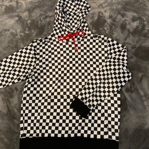 Checkered Pattern Hoodie